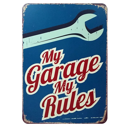 
wholesale vintage garage metal sign board tin plate for home design 