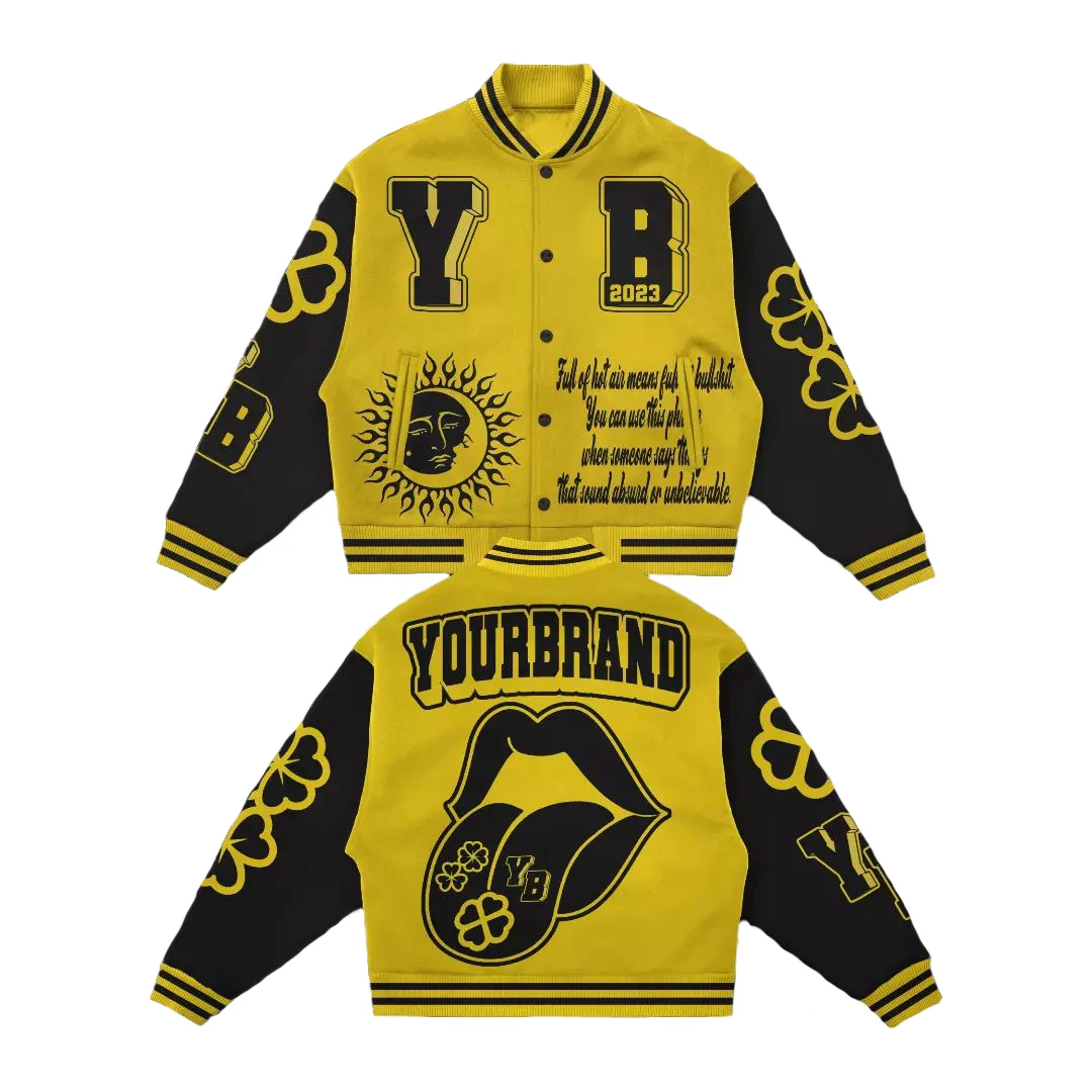 Custom Streetwear Vintage Casual Polar Fleece  Fashion Baseball Letterman Red Varsity Jacket Unisex