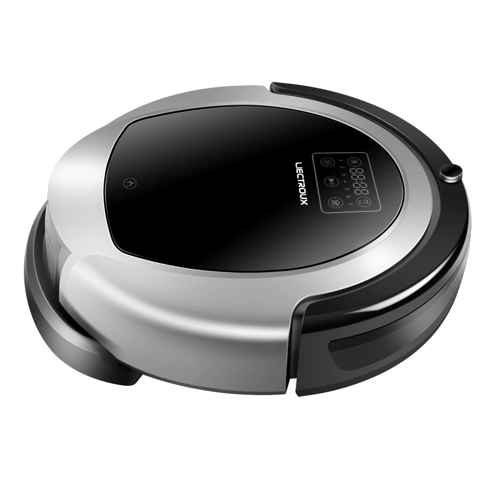  Робот-очиститель LIECTROUX B6009 с Wi-Fi приложением 2D Навигацией по карте и интеллектуальной памятью виртуальным блокировщиком УФ-подсветкой резервуаром для