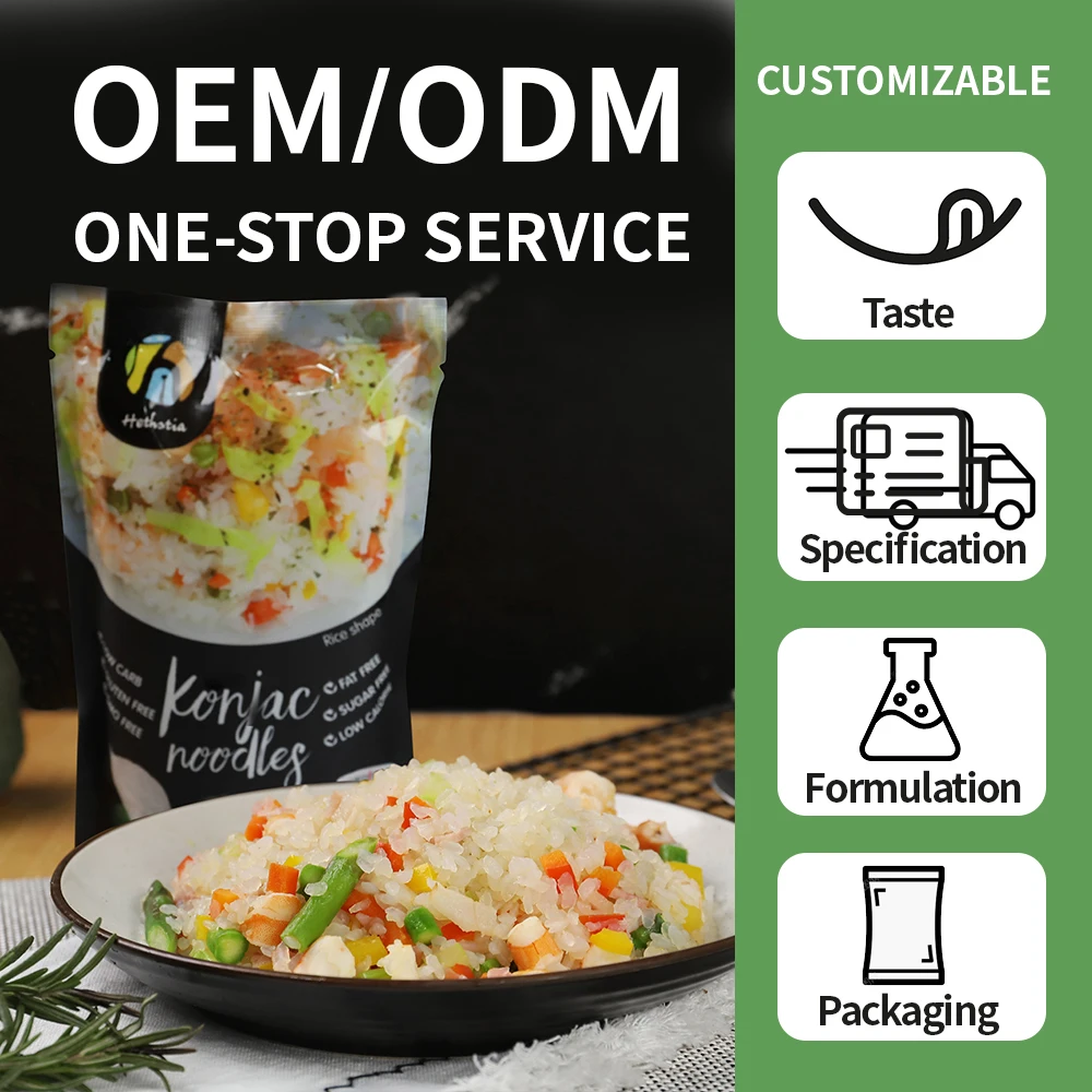 Low Calories Low Carb Gluten Free Vegan Keto Halal Instant Pure Konjac Rice