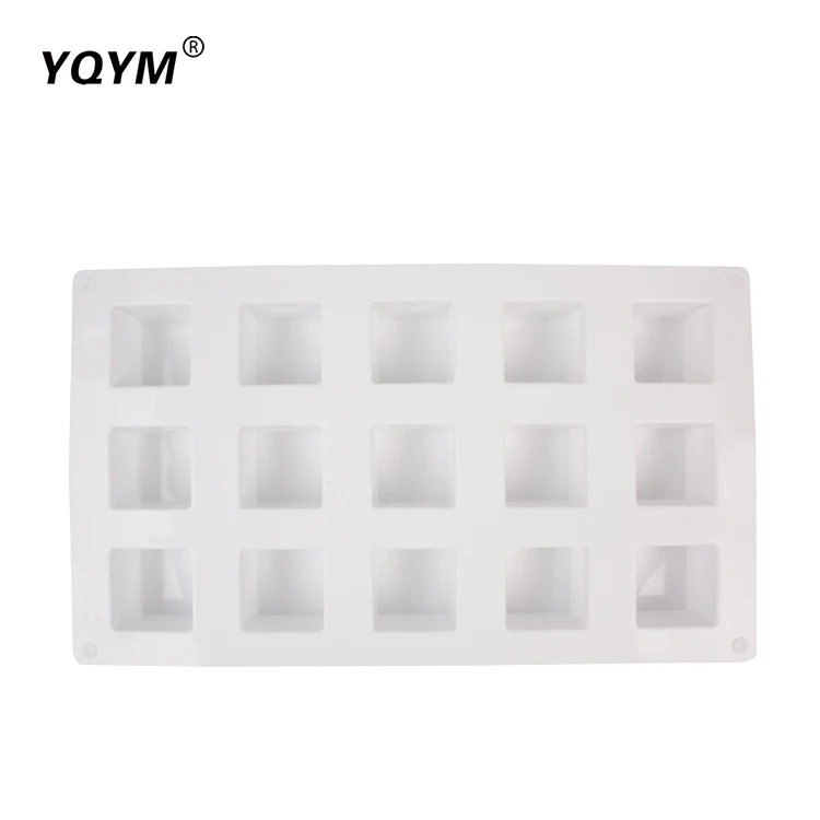 Factory Direct wholesale 15 Cavity mini square Silicone Baking cake Mold for DIY Magic