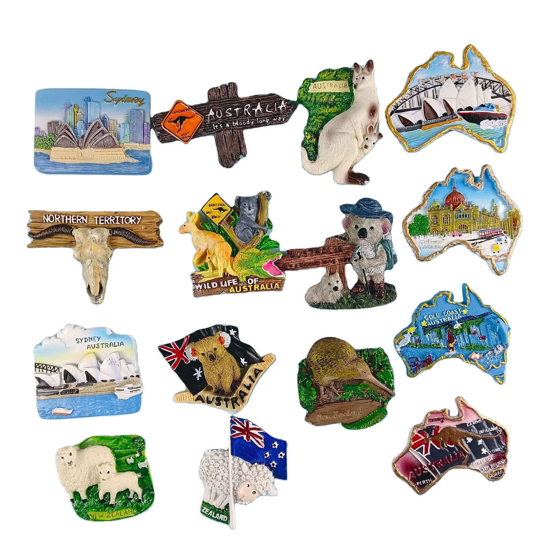 Custom Design Magnets Australia New Zealand Landscape Fridge Magnets Wholesale Tourist Attractions Souvenir Refrigerator Magnet