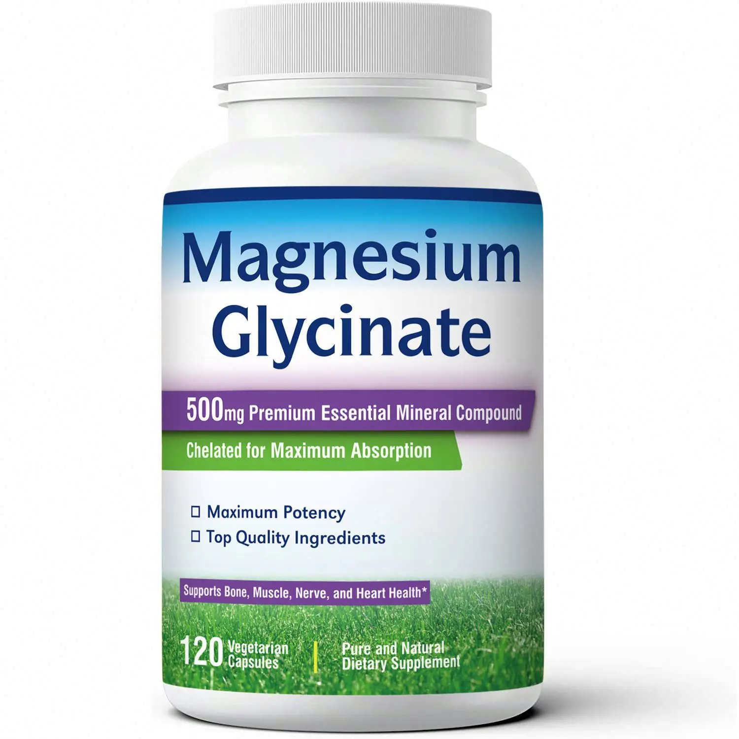 Private Label Magnesium Glycinate Capsules Supplement for Heart, Digestive Health,Muscle, Joint