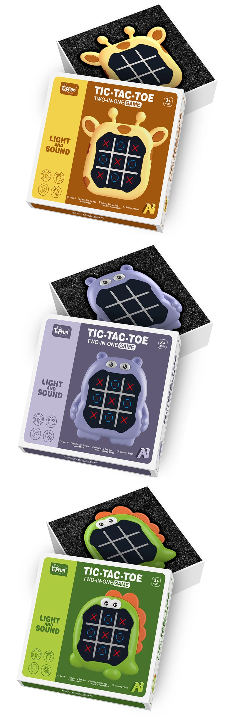 Handheld Electric Puzzle Game Console - tic-tac-toe game With Light & Sound cow shape ,Juegos para Ninos - Ideal Birthday Gift