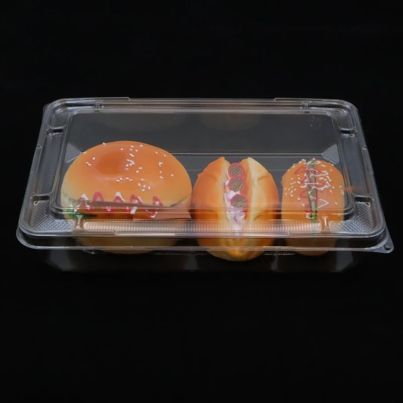 clear clamshell food fruit Salad vegetable burger packing plastic food container box