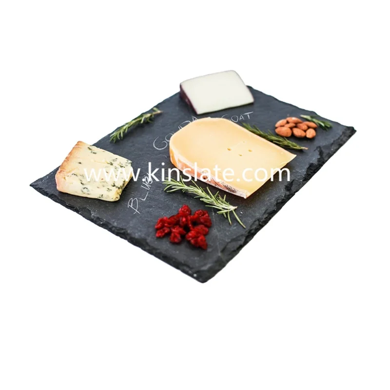 natural rectangular slate stone cheese  cutting board