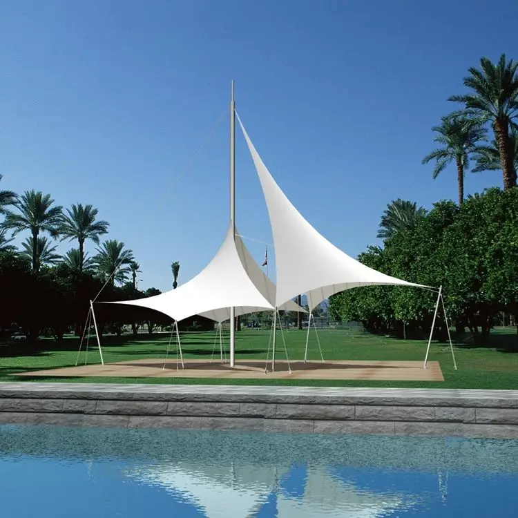 wholesale acrylic tarpaulin pvc coated waterproof stretch tent fabric for tensil membrane structure