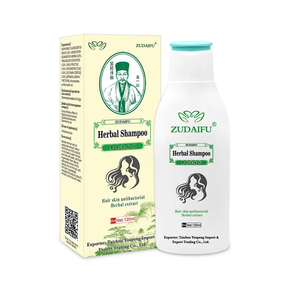 Zudaifu Hair Psoriasis Seborrheic Skin Care Treatment Dermatitis Eczema Compound Herbal Shampoo Hair Black Shampoo 120ml