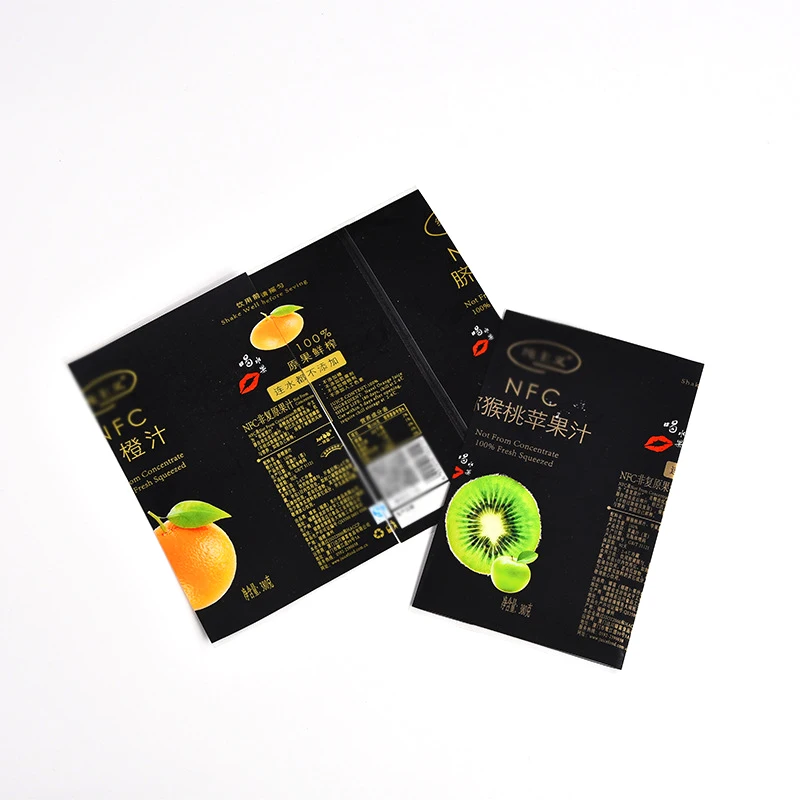 Custom Printed Pvc / Pet Plastic Heat Wrap Shrink Sleeve Label Shrink Film For Bottles Juice Bottle Label