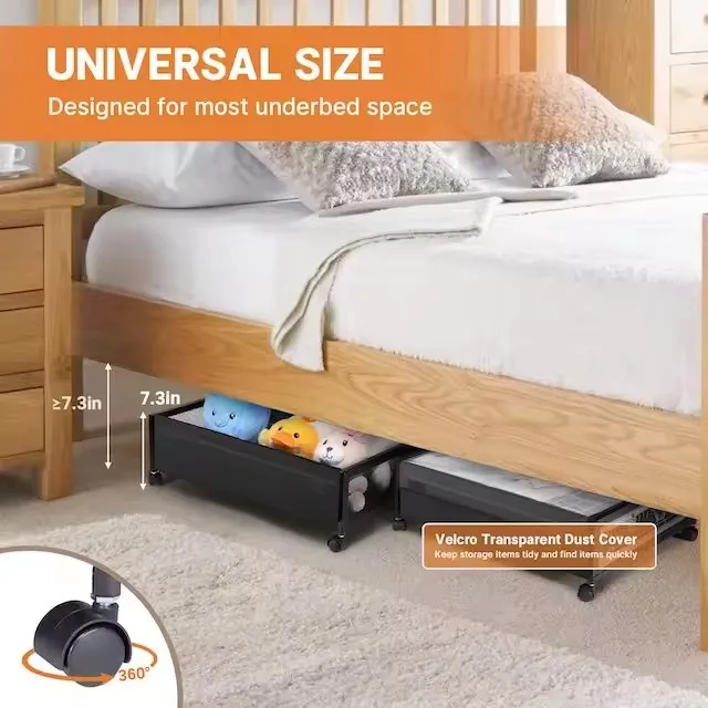 Custom under bed storage rack Removable with gurney bottom gap organizer Clothes and shoes storage box/storage basket