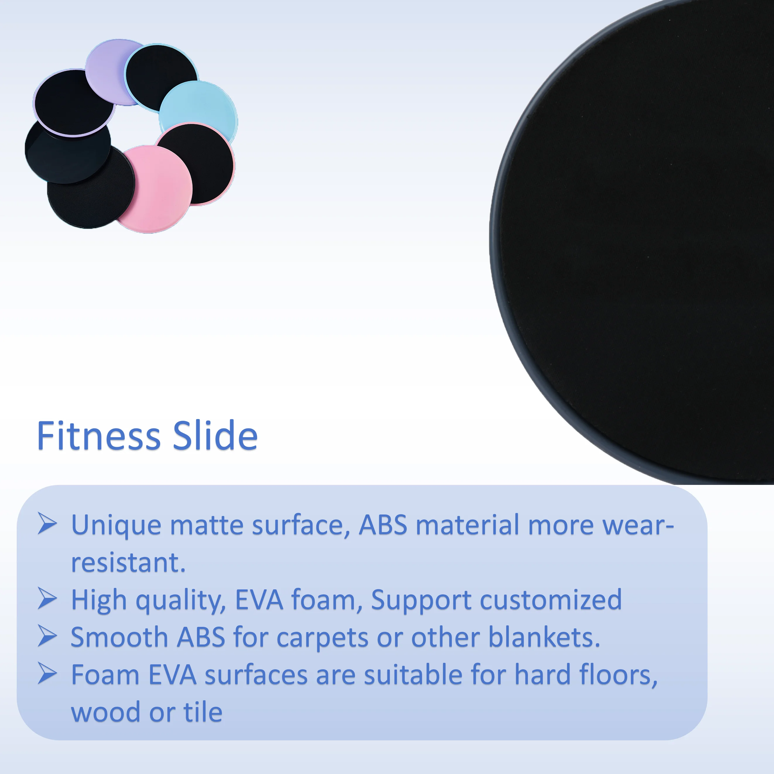 Custom Logo Gym Training Fitness Core Sliding Workout Yoga Pilates Exercise Sliders Gliding Discs