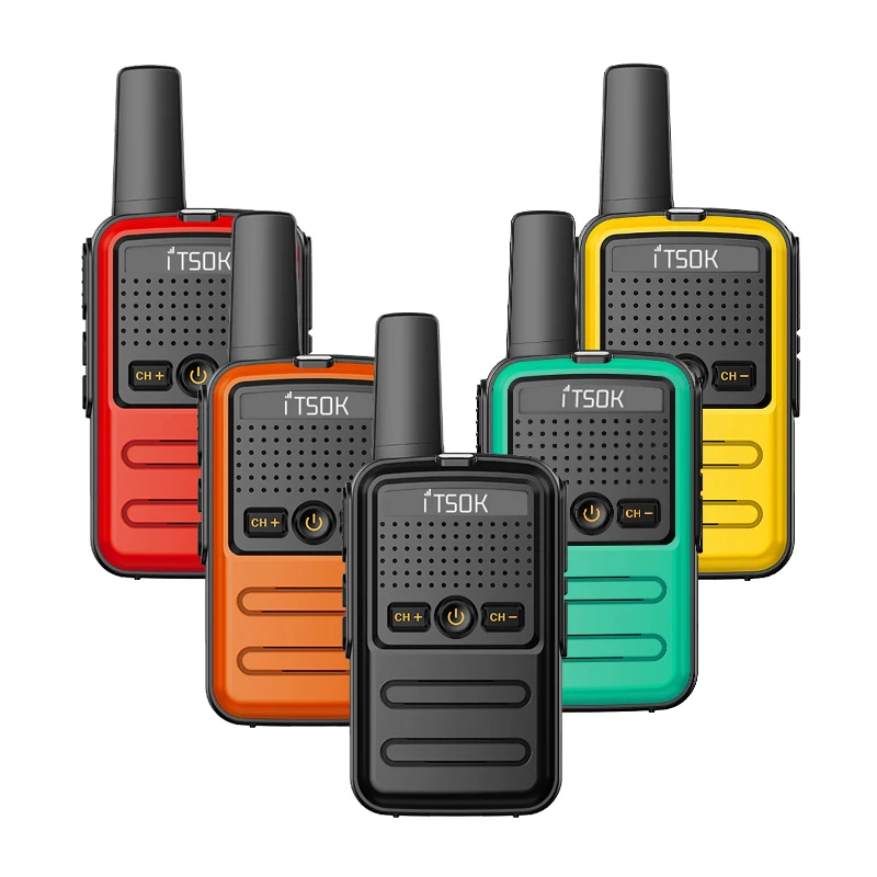 Itsok i-16 Kids Walkie Talkie For Children New Colorful Fuselage Mini Toy 1~5 Km Uhf Gift Two Way  Radio Long Range