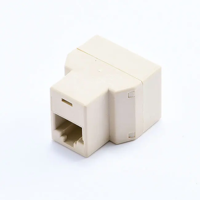 RJ45 Adapter Factory RJ45 Ethernet Y Splitter 3 Ports Coupler 2 in 1 Rj45 Female to Female Coupler