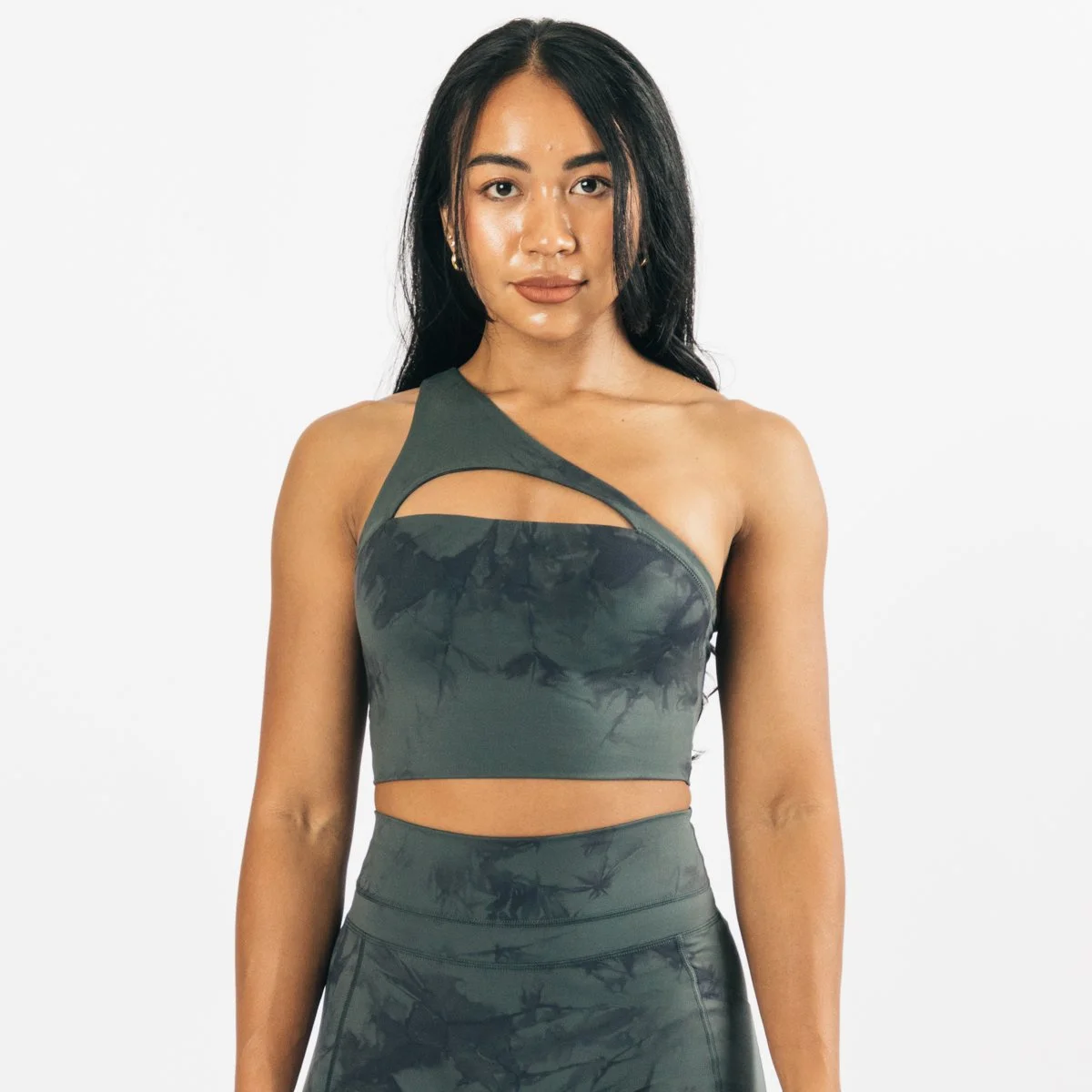 ECHT NVGTN Supplier Recycled Material Women N Bras Custom Sports Bra STORM GREY ALPHALUX ASYMMETRICAL BRA