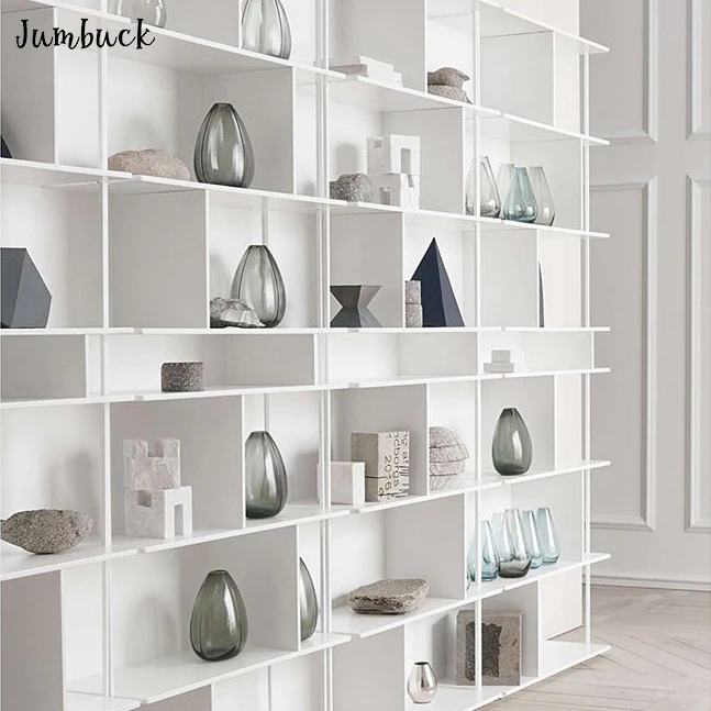 
Luxury dark blue American shaker house wood bookcase home furniture bookshelf 