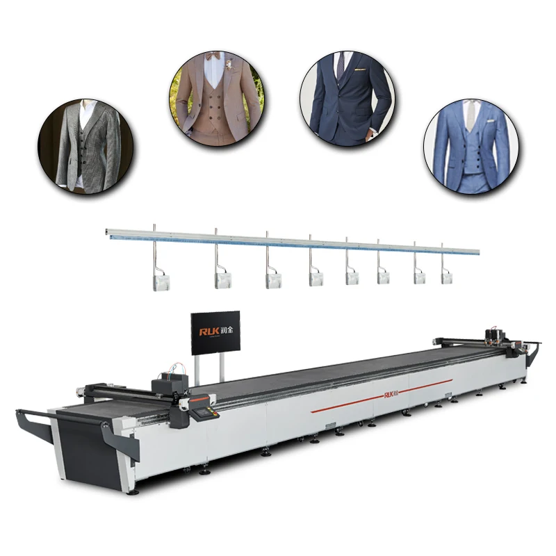 Fur Leather Cotton Fabric Cutting Plotter Digital Auto Feeder Table Flatbed Garment Suit Cutting Machine