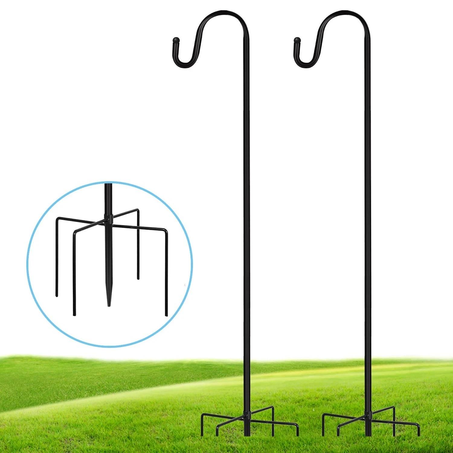 
Shepherd Hooks Adjustable for Bird-Feeder Lantern Plant-Hook Garden for Outdoor Flower Basket, Bird Feeder Hanger Weddings Decor 