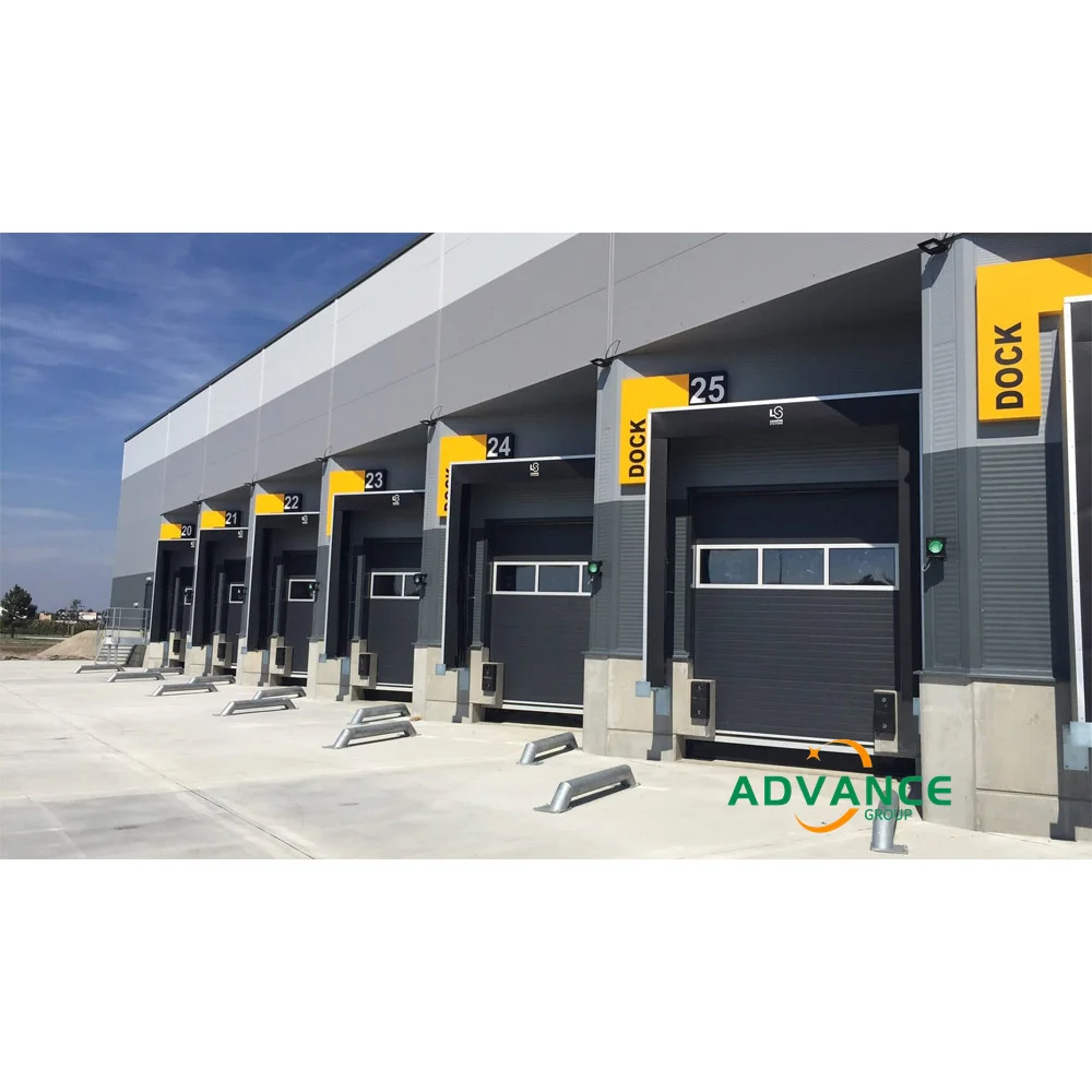 14x16 16x12 Black steel insulated automatic commercial sectional industrial garage door for storefront door