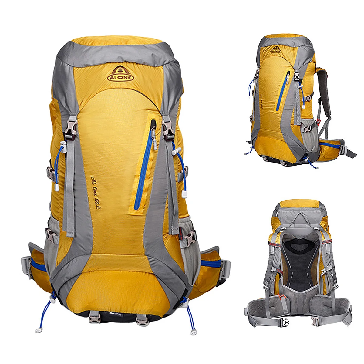 outdoor camping hiking backpack 50l mountain mountaineering sport daypack waterproof travel hiking trekking backpack