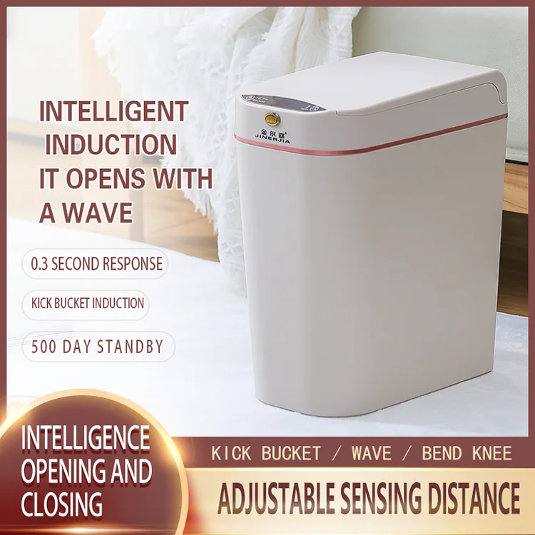 Auto Trash Can Smart Waste Bin Plastic Sensor Trash Eco-friendly Rubbish Trash Can Smart Waste Bins for Home And Office