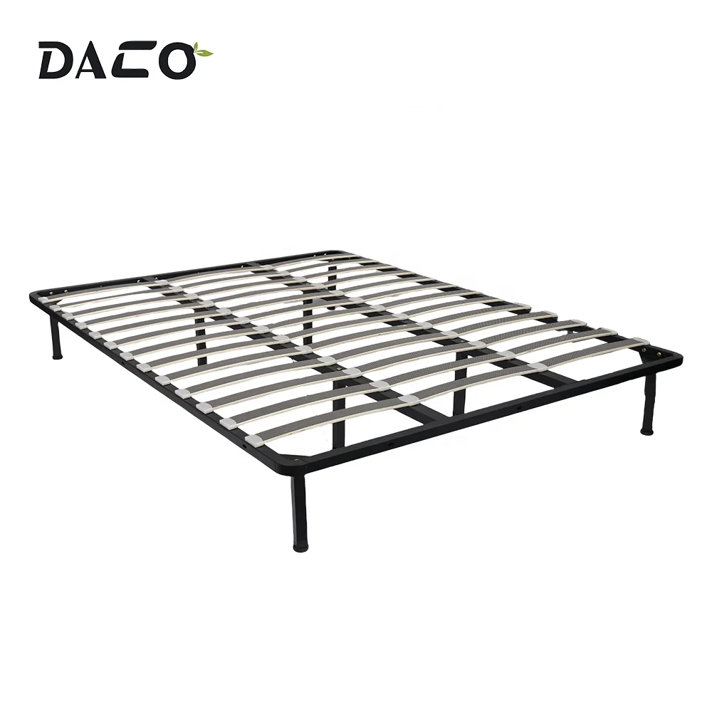 king size poplar wood slats frames Reinforced disassembled kits Metal Platform Bed Frame with bed legs