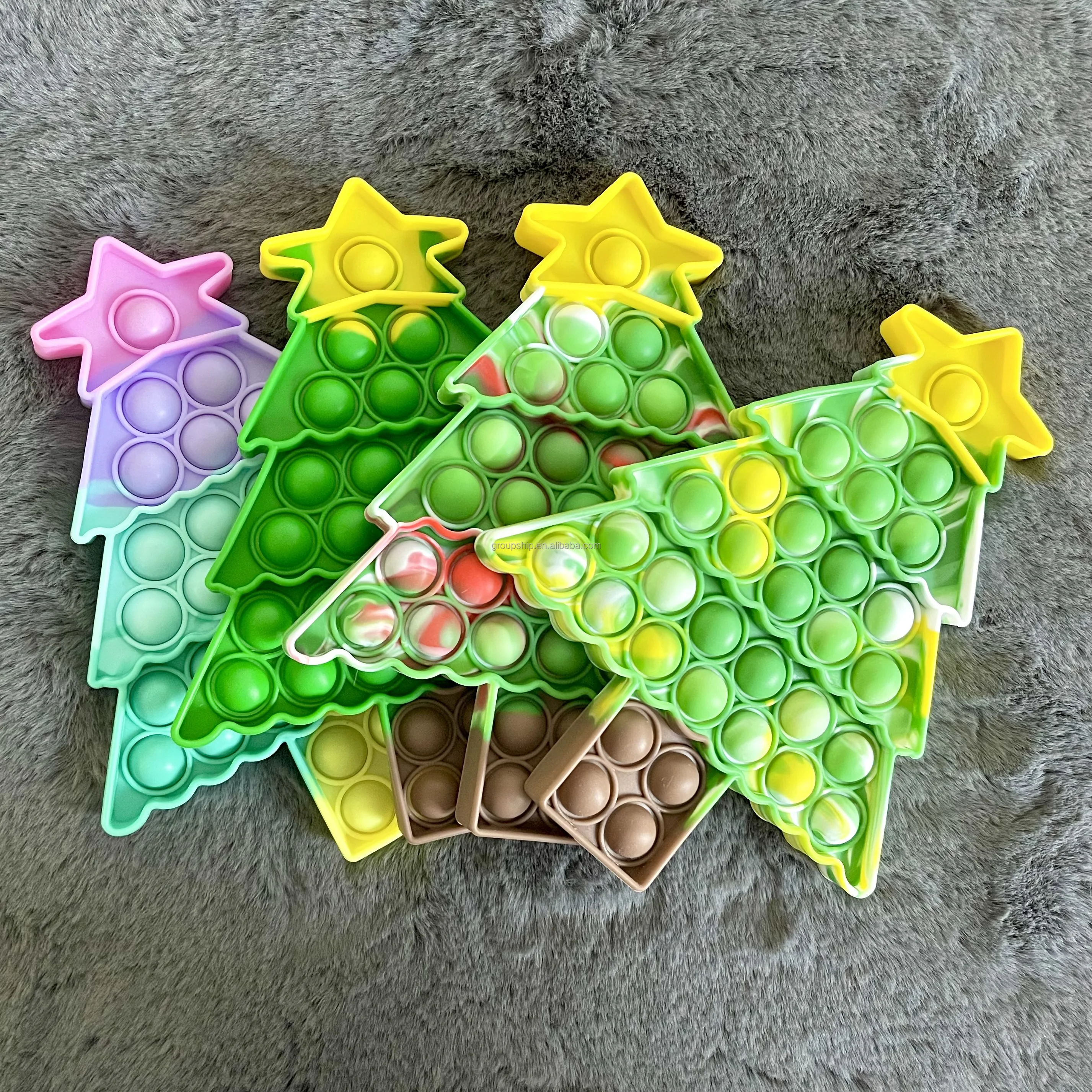 Fidget Toys Christmas its Fidget Toy Creative Gifts silicone Push Poppet Bubble Christmas Push Poppet Bubble Fidget Sensory Toy