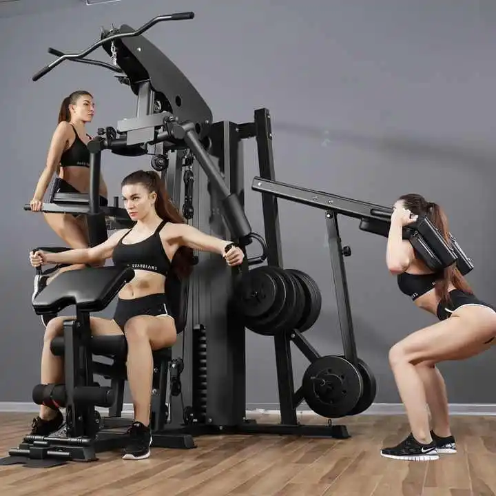 Comprehensive Household Three-Person Station Multifunctional Large Strength Training Set Fitness Equipment