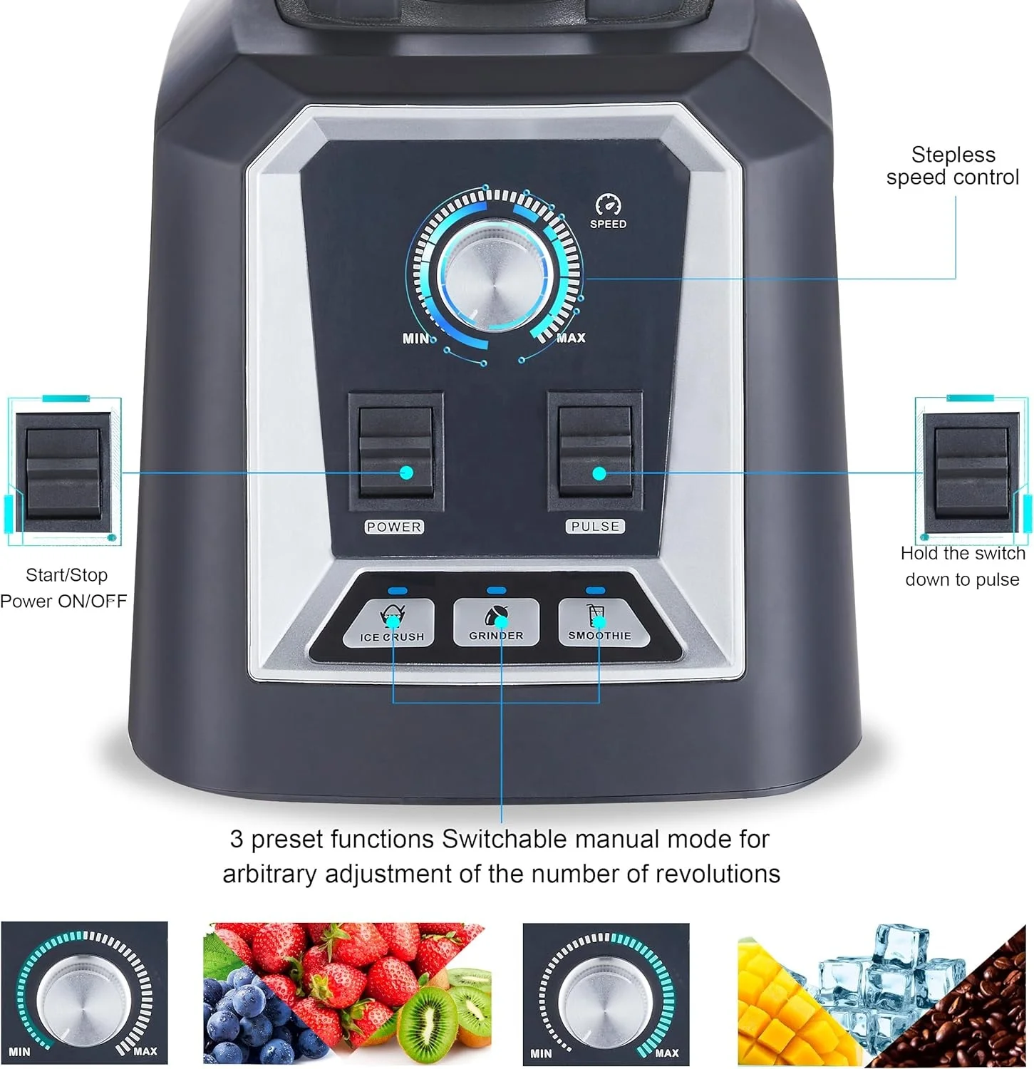 wholesale commercial blender licuadora industrial milkshake juice machines ice smoothies maker powerful food grinder blender