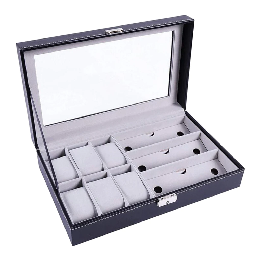 Travel PU Leather Watch Box Watch Case Jewelry Organizer Storage Box for Watches Organizer Case Holder