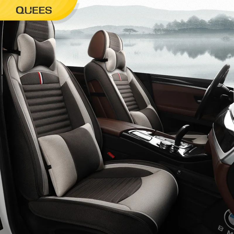 Quees China universal use high back water proof fabric seat covers car seats cover