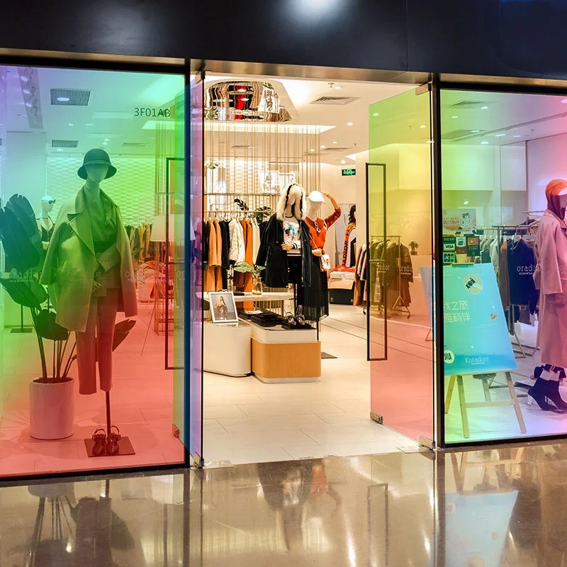 Rainbow Iridescent Film for Lamination, Candy Wrapping and Sequin/glitter Making Twist Film Transparent Soft Moisture Proof