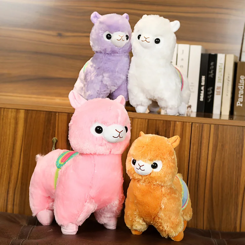 Hot sale a variety of colors 35cm camel stuffed animal alpaca decorated with fluffy wholesale alpaca pillows