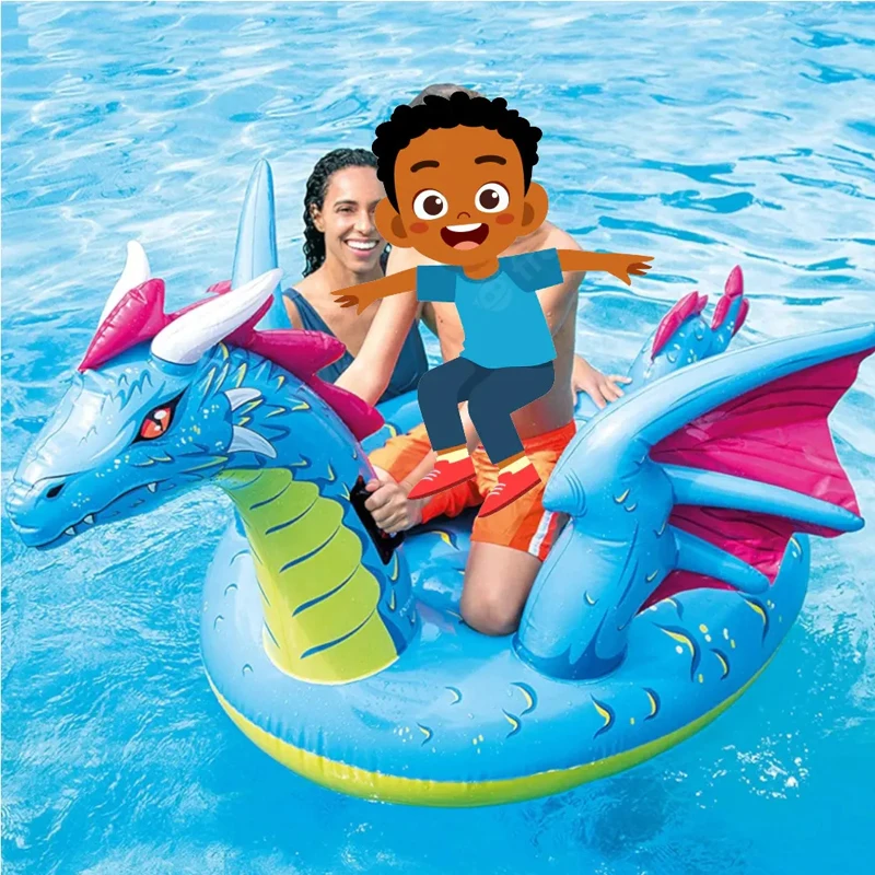 INTEX 57563 water mounted inflatable swimming ring for children anti-rollover printed floating pad for swimming floats