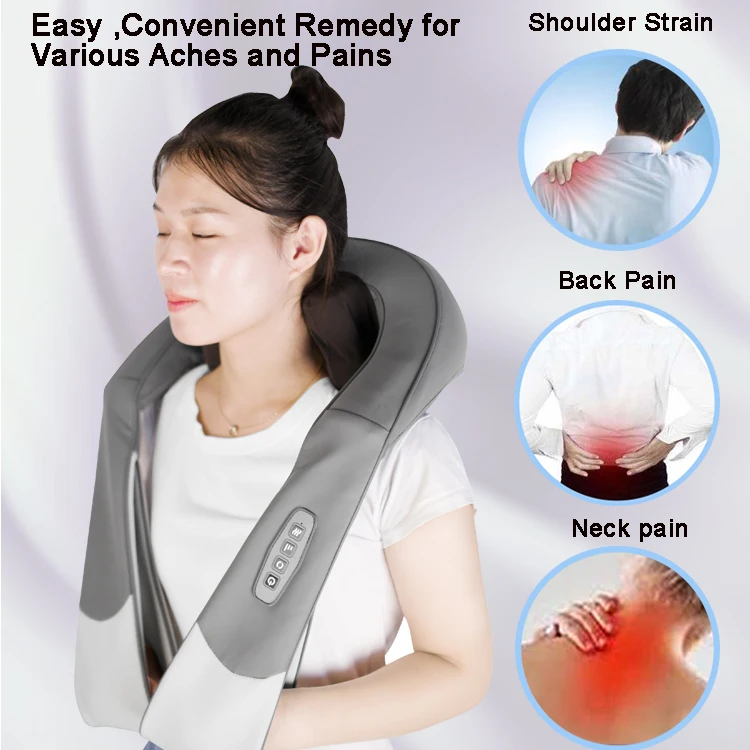 Custom Neck shoulder massage machine device wireless shiatsu physical therapy back and neck massager for Body