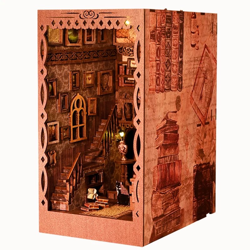 IIECREATE мечта SL-09 ученого 3D деревянный миниатюрный дом сборка игрушек книжный уголок