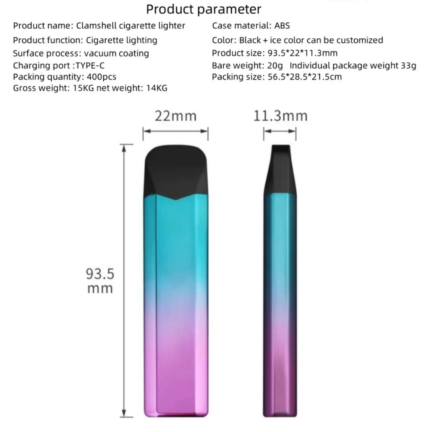 Electronic Heat Coil Lighter USB Style Rechargeable Battery Cigarette Cigar Lighter With Power Display Cigarette Lighter