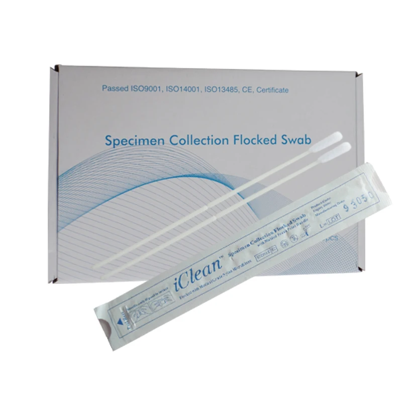 Oral Sampling Nylon Fiber Throat Oropharyngeal Flocked Swab Collection Kit