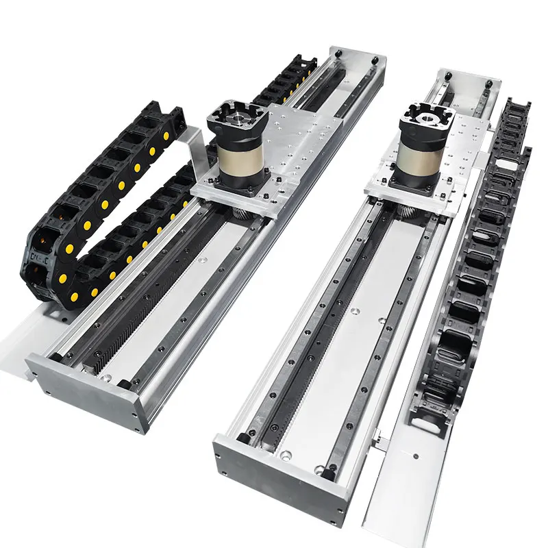 Precision  xy cross linear guide Workbench servo motor sliding table Rack drive high load Sawing Machine