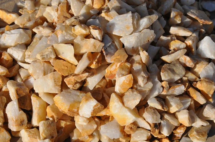 Best Quality Lower Price Yellow Color GS-023 Decoration Of Garden Villa Road and Street Quartz Pebble Gravel Stone