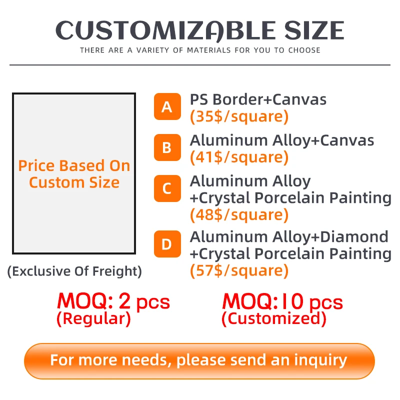 Custom Decor Large Print Framed Pictures Modern Home Printing Artwork Frames Wall Art Canvas Painting