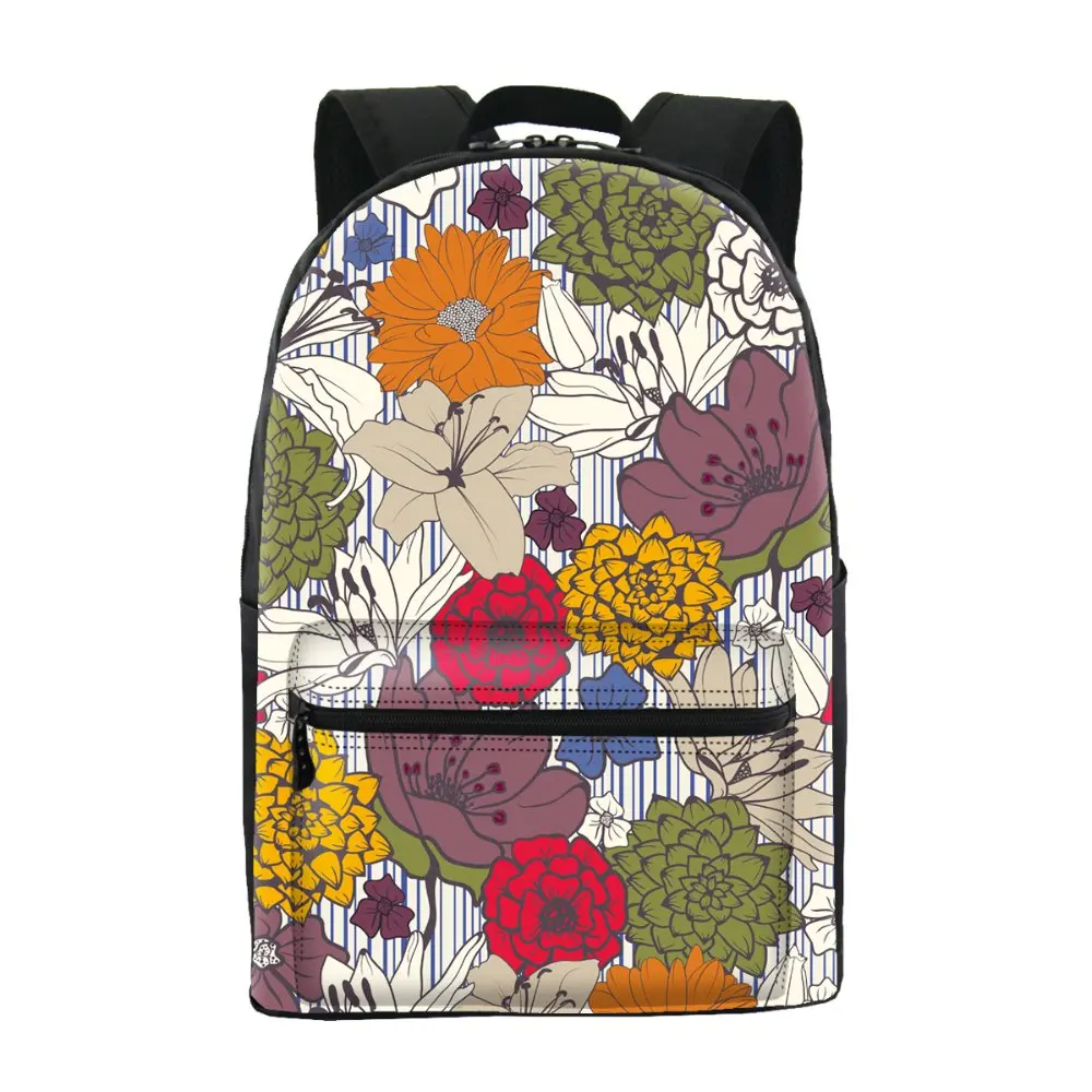 2016one2 Design Korean Style Printed High School Backpack