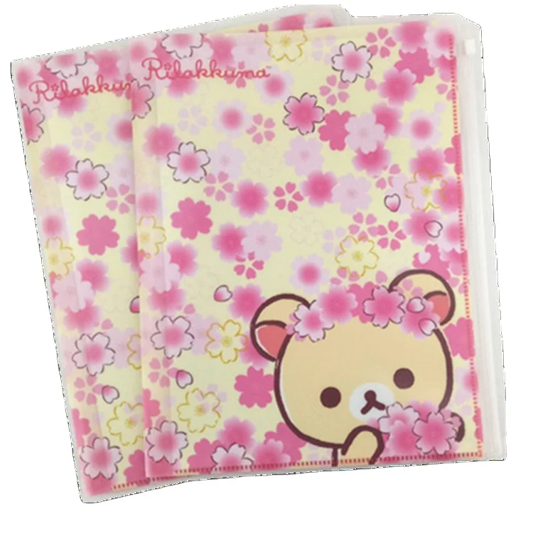 Customized Cover design with waterproof zipper bag Two pocket file Folder for A4 paper
