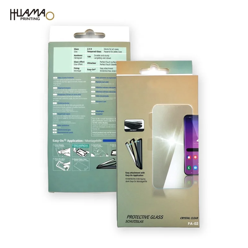 Производитель бумажных коробок оптовая продажа подвесных цветных упаковка с логотипом на заказ защитный чехол для мобильного