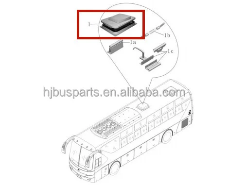 bus golden dragon bus spare parts roof hatch window skylights for buses