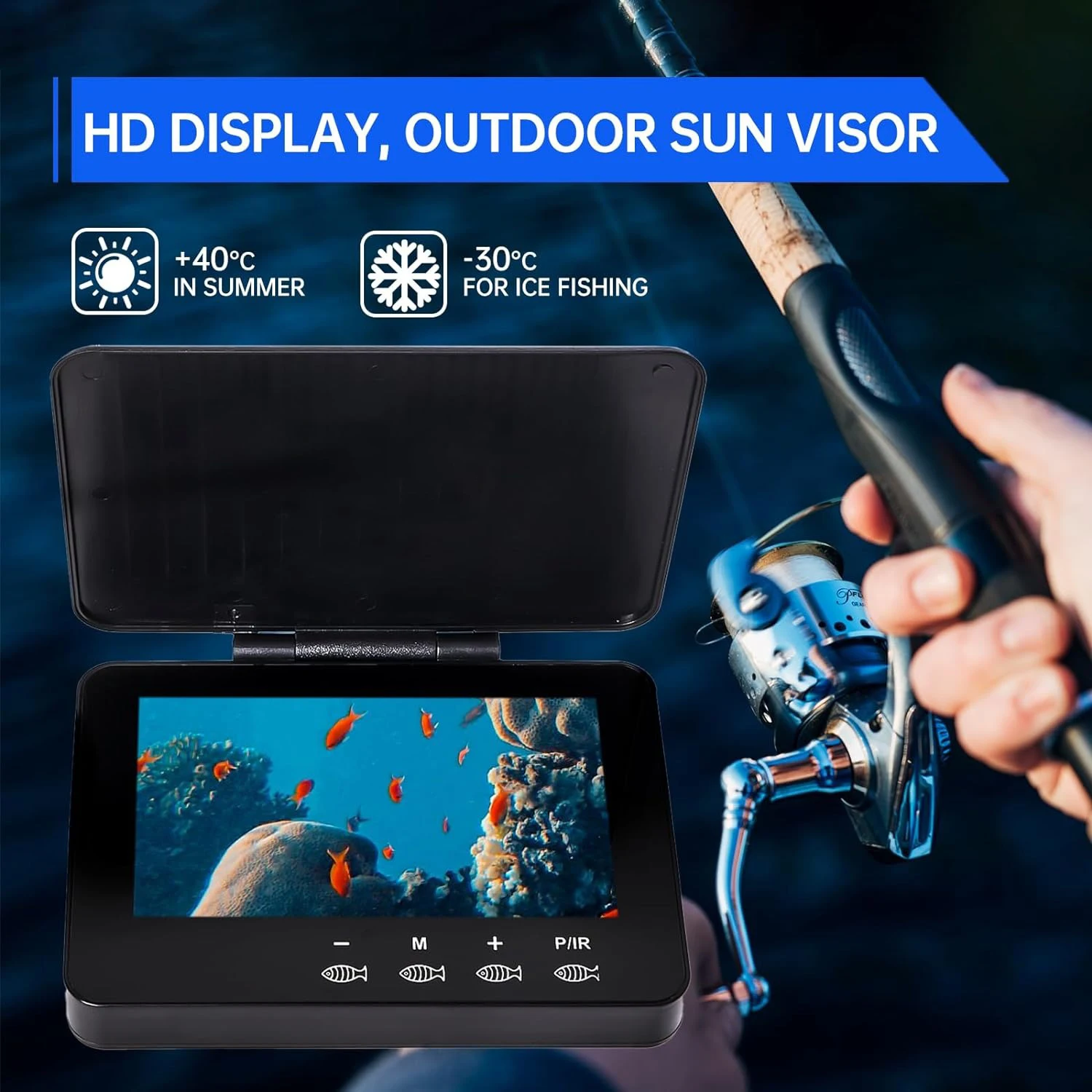 IP68 Waterproof Portable Fishing Video Camera With 4.3inch Touch Screen Monitor Underwater Fish Finder Camera For ice fishing