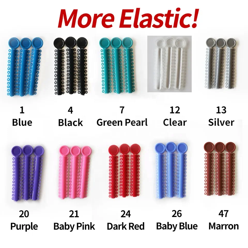 Dental elastic materials orthodontic O rings ligature tie