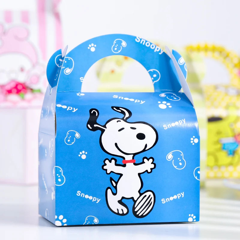 KM Kids Children Birthday Party Cake Cookie Packing Box Christmas Event & Party Favors Cartoon Baking Box With Handle
