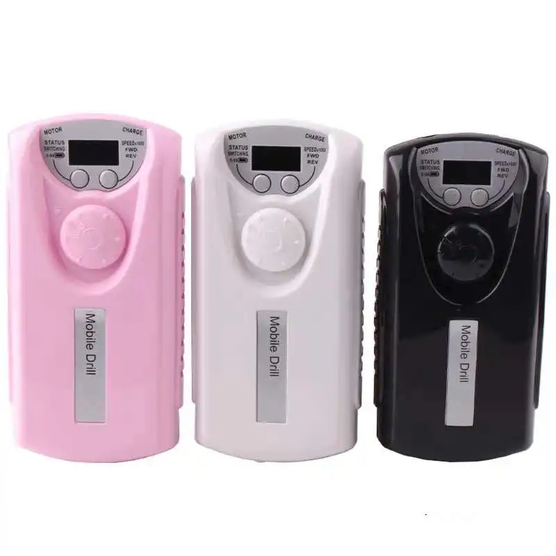 30000 RPM Electric Nail Drill Machine set Digital LED Display Rechargeable Portable