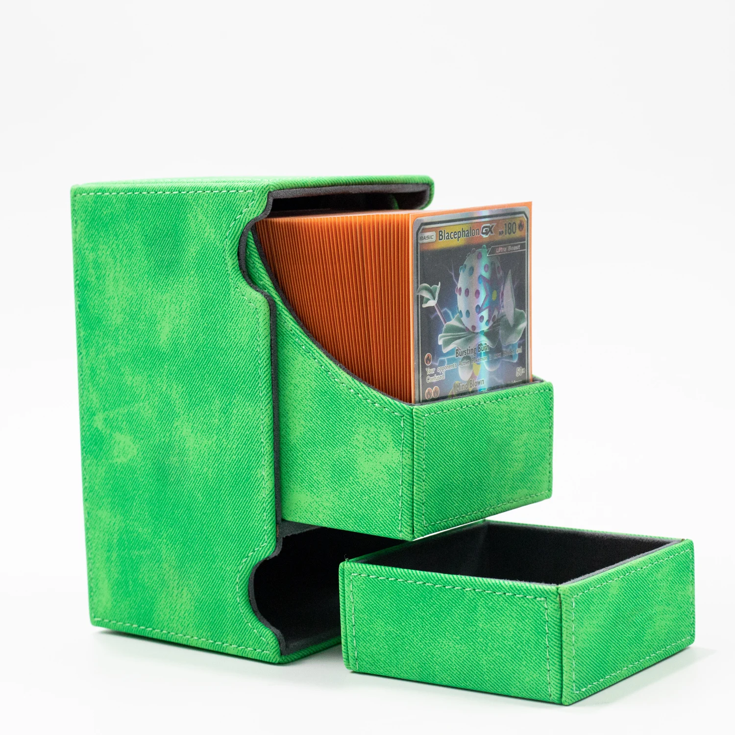 Watchtower 100+ PU Leather Decks Card Box with Magnets Trading Playing Holder box with drawer