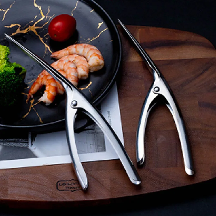 304 stainless steel shrimp peeler Household kitchen gadgets shrimp peeling tongs shrimp opener Crayfish shelling artifact